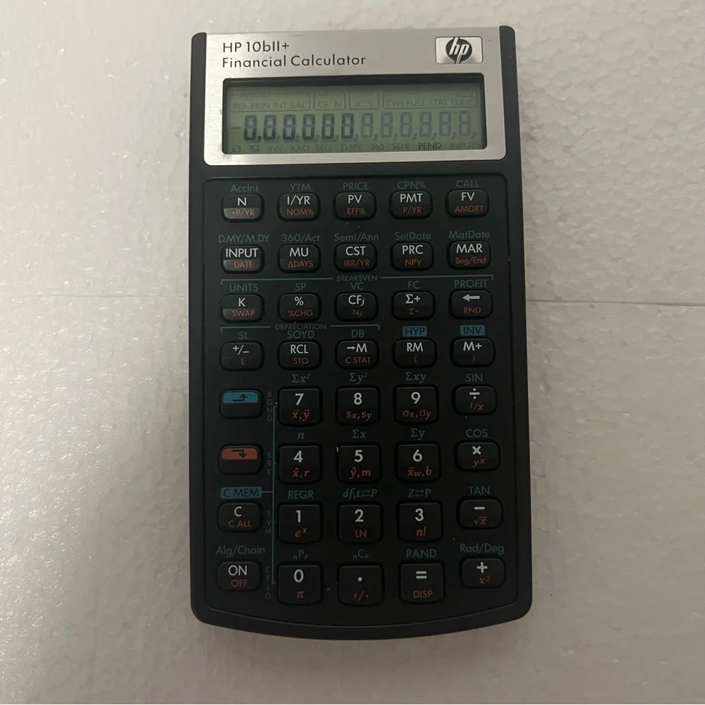 HP 10bII+ Black Financial Calculator